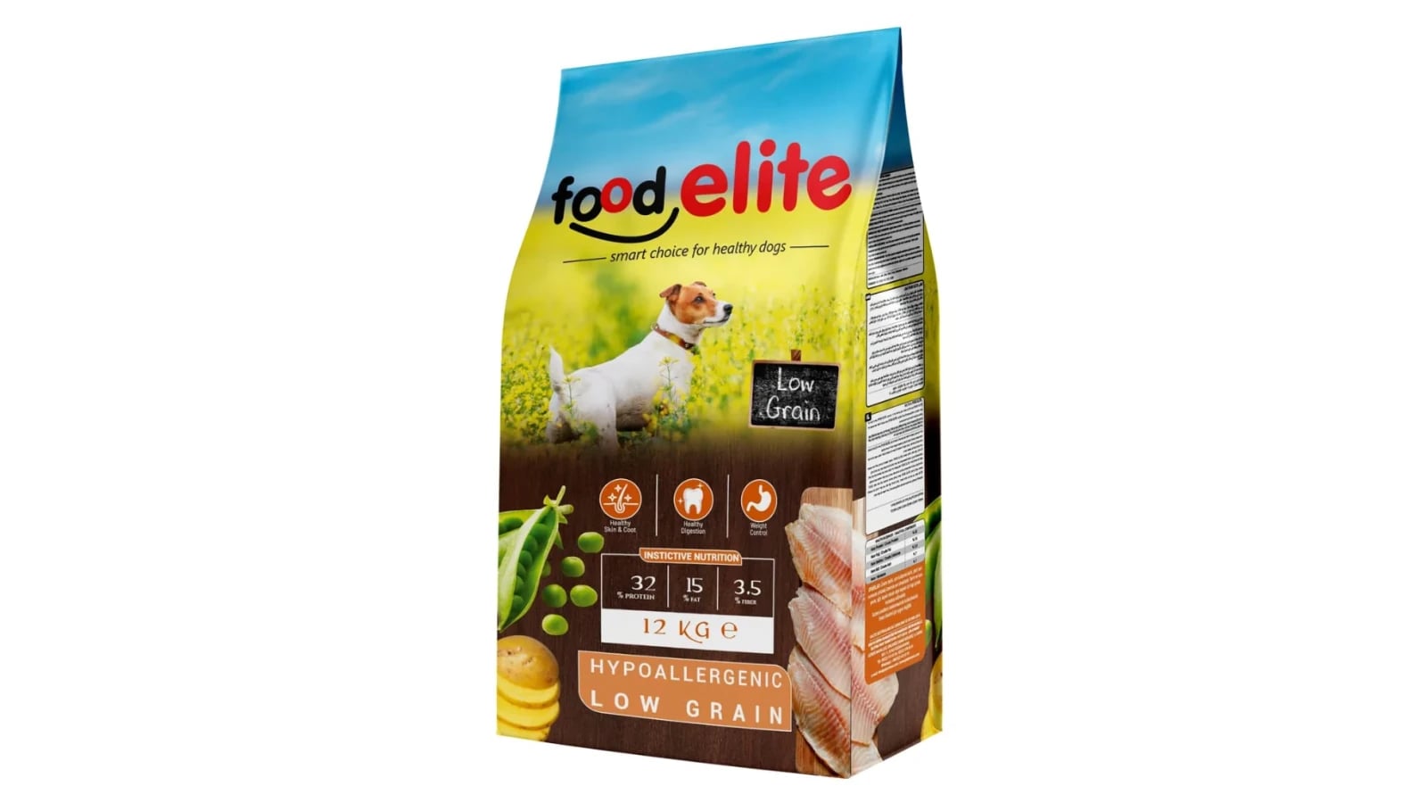 Food Elite Low Grain (32% protein 15% fat) 12kg Ξηρά Τροφή για Ενήλικους Σκύλους με Ψάρι & Κοτόπουλο