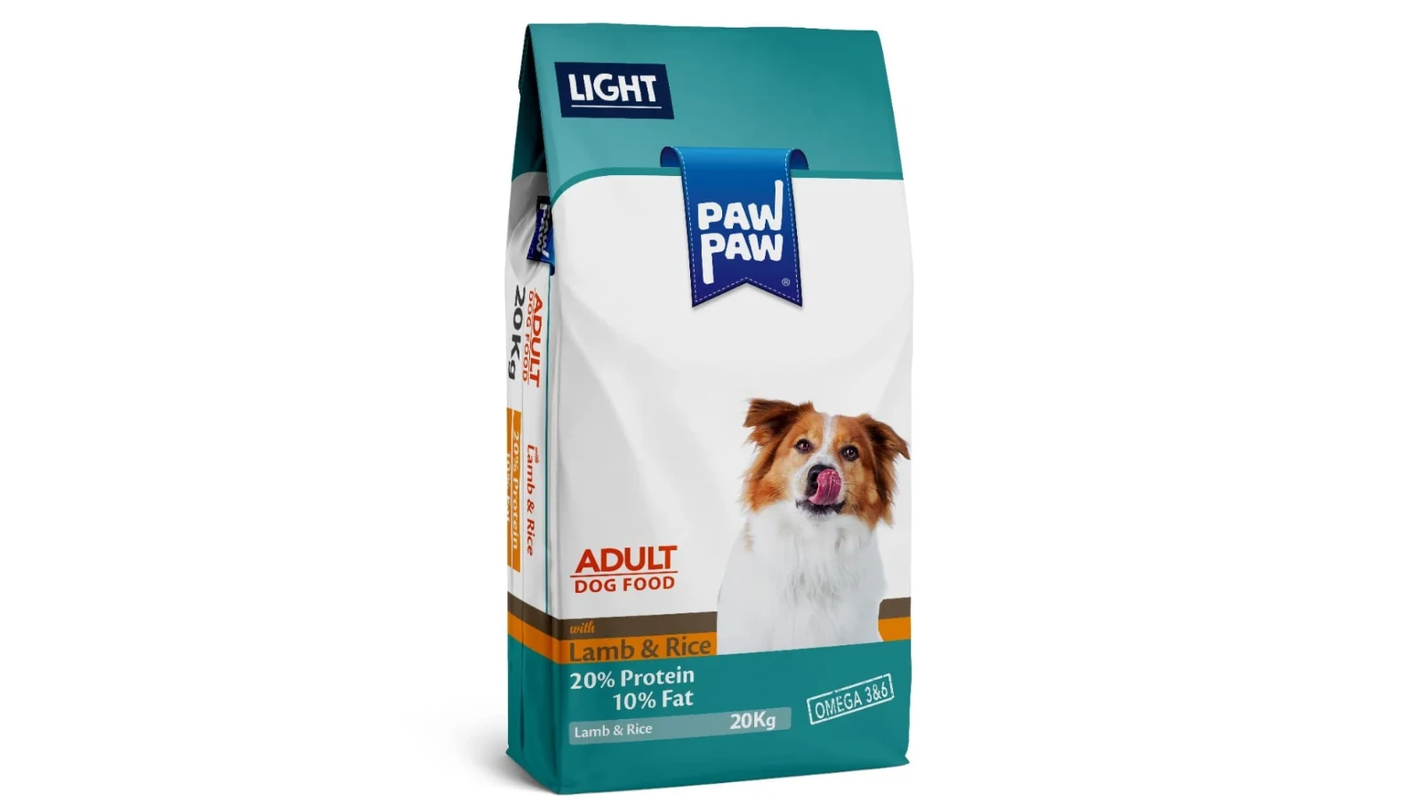PawPaw 20kg Ξηρά Τροφή Light για Ενήλικους Σκύλους με Αρνί και Ρύζι