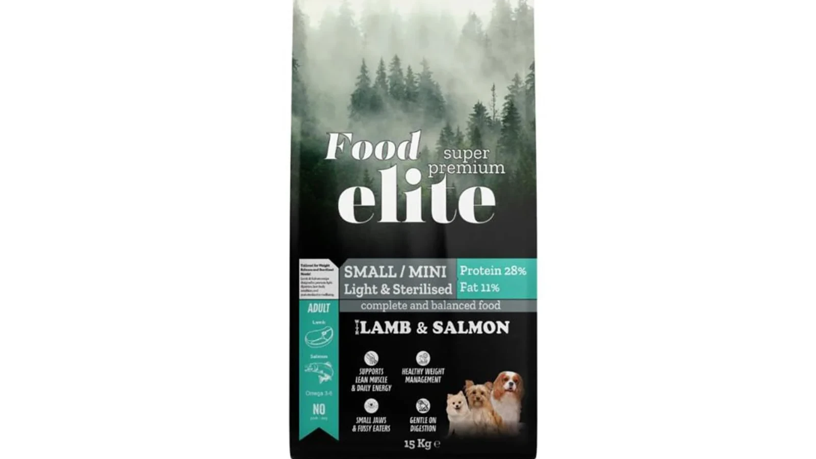 Food Elite (28 protein 11 fat) 15kg Ξηρά Τροφή για Μίνι Ενήλικους Σκύλους με Αρνί & Σολομό