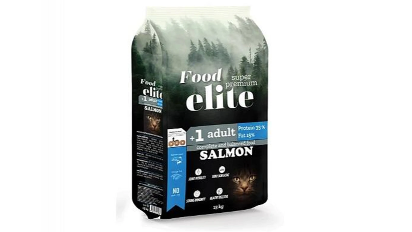Food Elite Super Premium 15kg Ξηρά Τροφή για Ενήλικες Γάτες με Σολομό