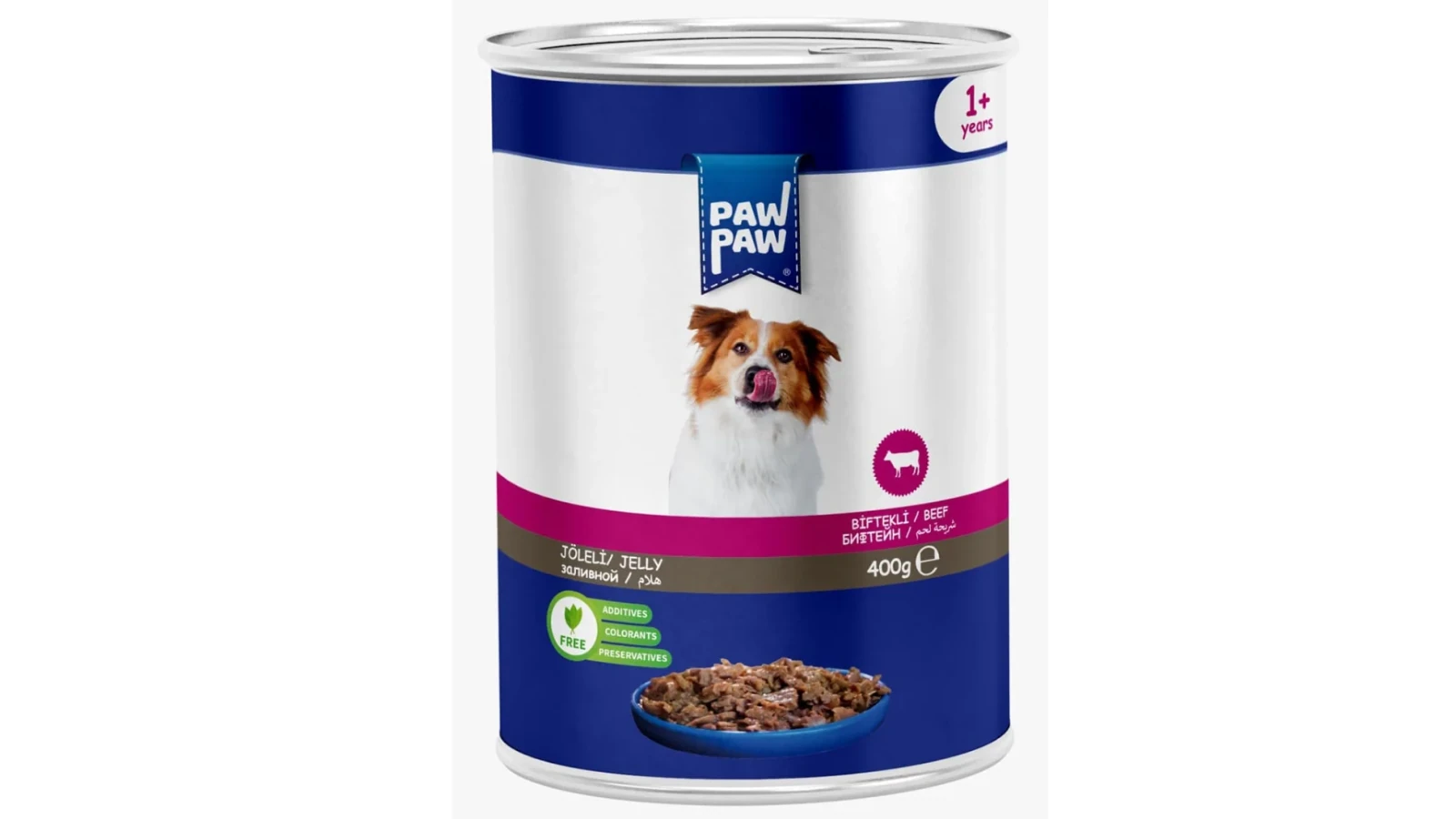 PawPaw Low Grain 400gr Υγρή Τροφή για Ενήλικους Σκύλους με Μοσχάρι