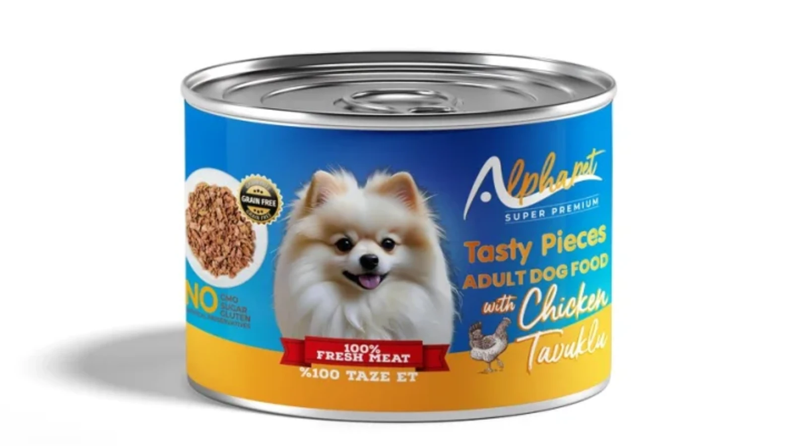 Alphapet Super Premium Κονσέρβα 200gr για Ενήλικους Σκύλους Κομμάτια Κοτόπουλου σε Σάλτσα