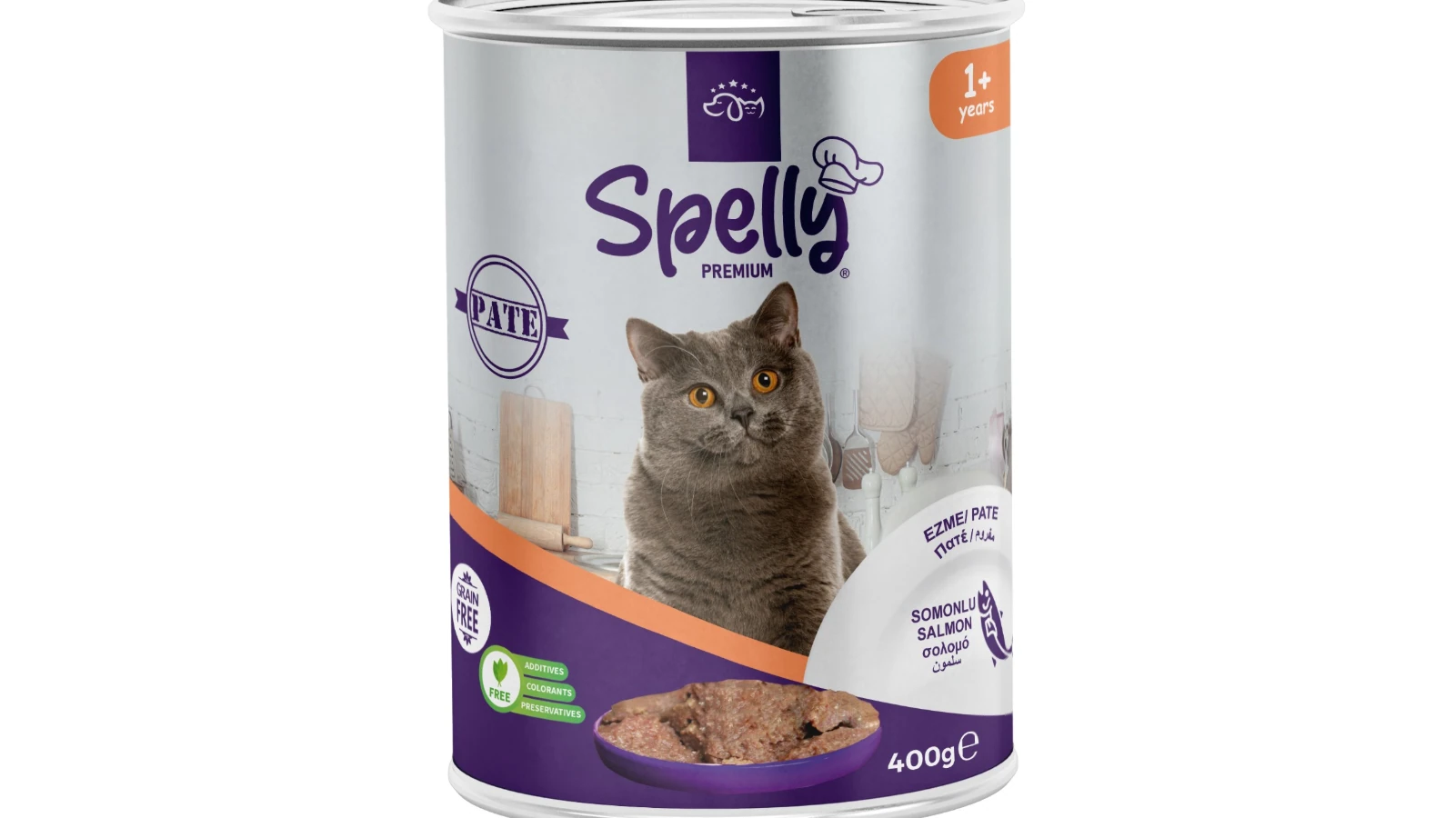 Spelly Premium Πατέ Σολομός για Ενήλικες Γάτες 400gr
