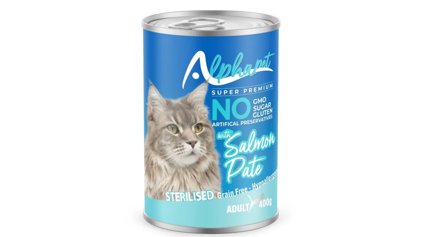 Alphapet Super Premium Πατέ για Στειρωμένες Γάτες με Σολομό 400g