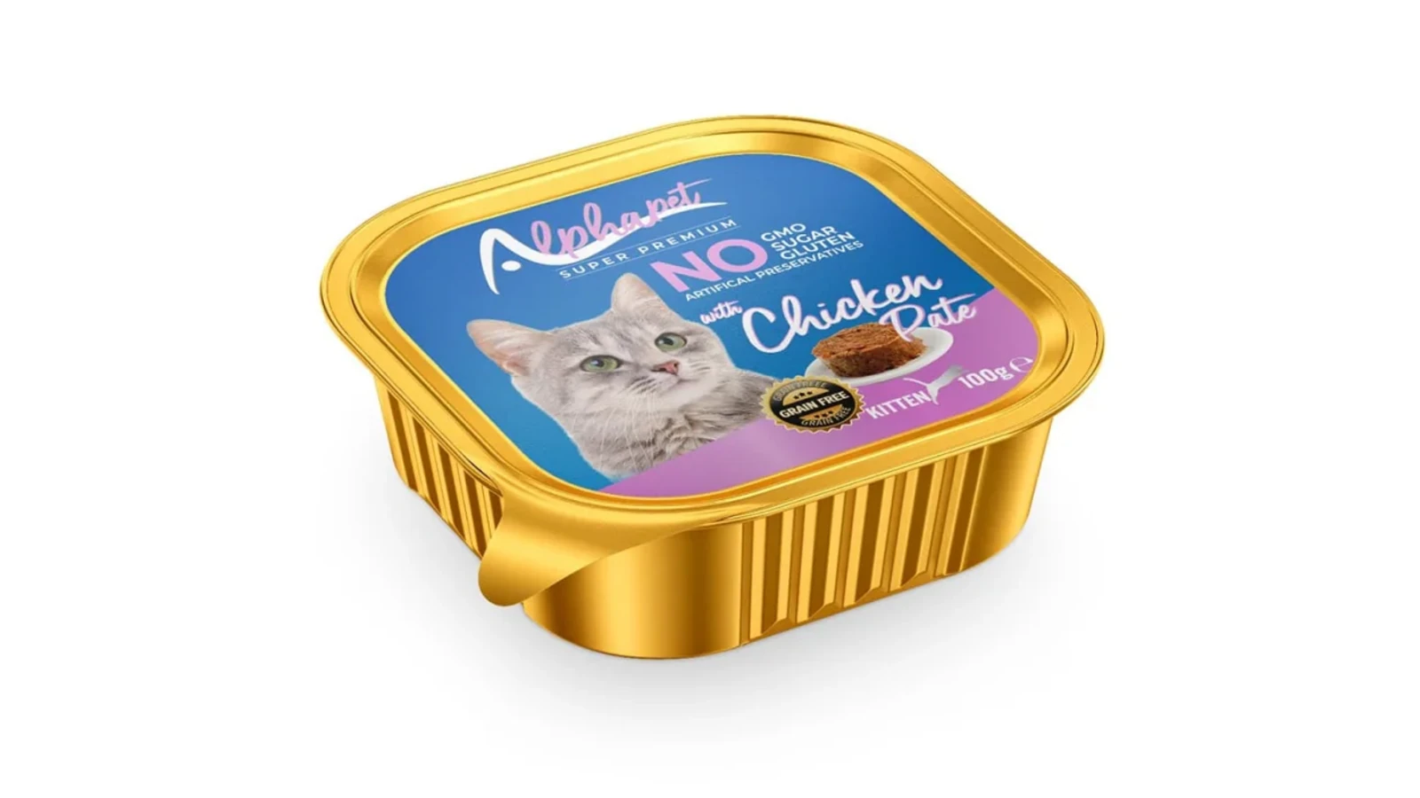Alphapet Super Premium Πατέ για Γατάκια με Κοτόπουλο σε Τασάκι 100g