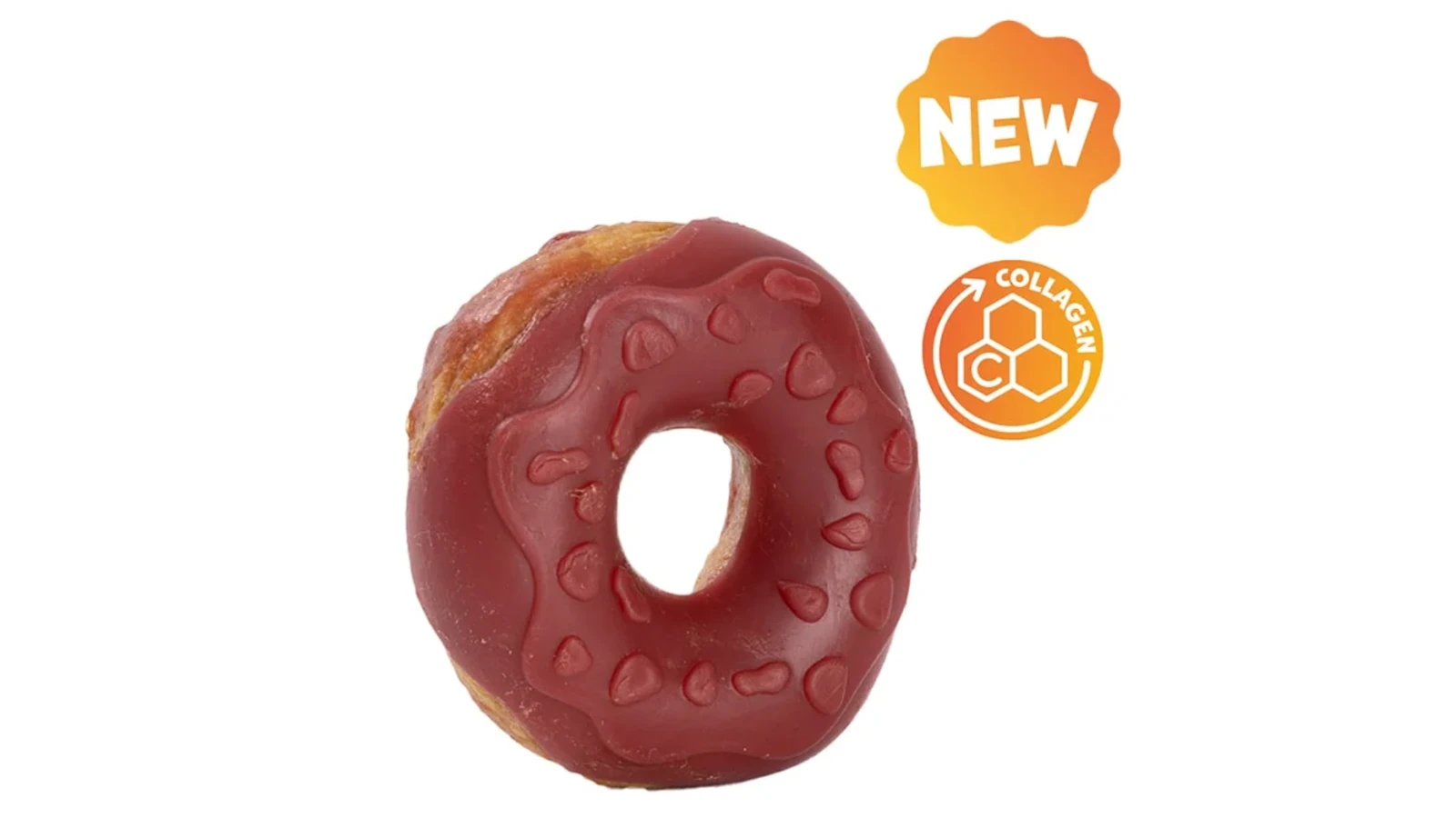 Uniq Λιχουδιά για Σκύλους Donut Κολλαγόνου με Πάπια και Φράουλα 7εκ 50g