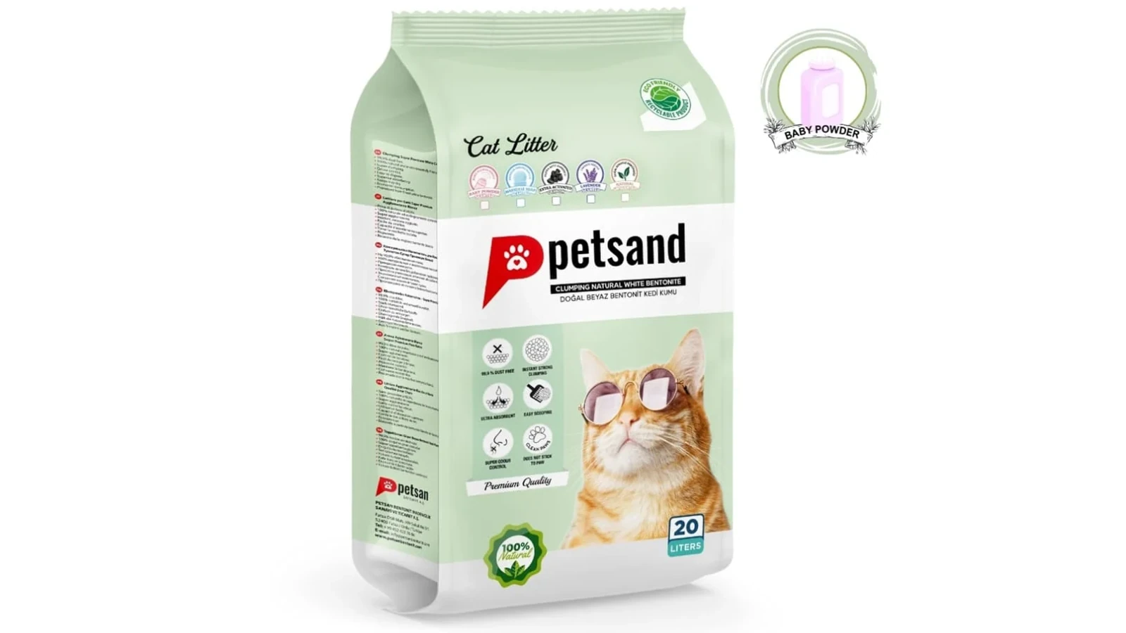 Petsand Άμμος Γάτας Baby Powder 20lt