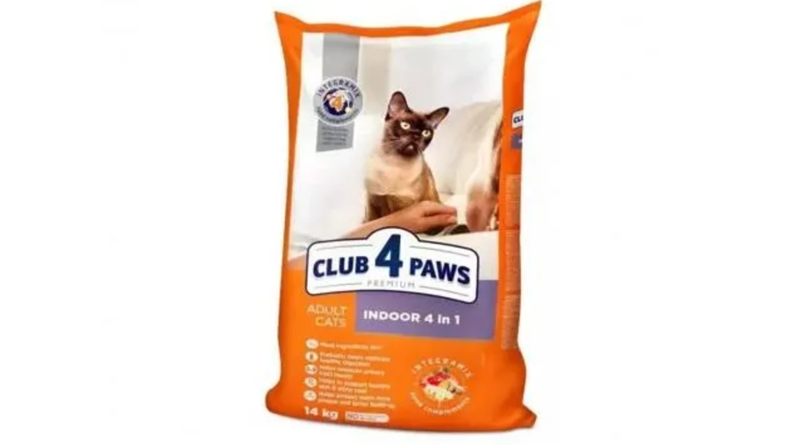 Club 4 paws Dry Cat Food Indoor 4 in 1 Chicken 14kg